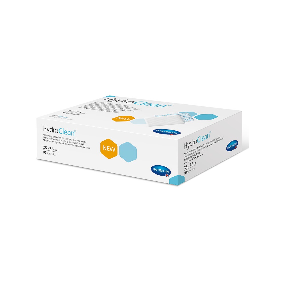 Pansament activat pentru terapia umeda HydroClean Advance 7.5x7.5 cm, 10 bucati, Hartmann